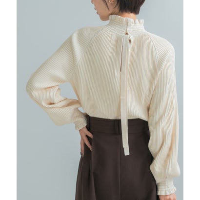 アーバンリサーチ ロッソ URBAN RESEARCH ROSSO MARILYN MOON RAYON NYLON 2WAY BLOUSE KNIT （アイボリー）｜詳細画像