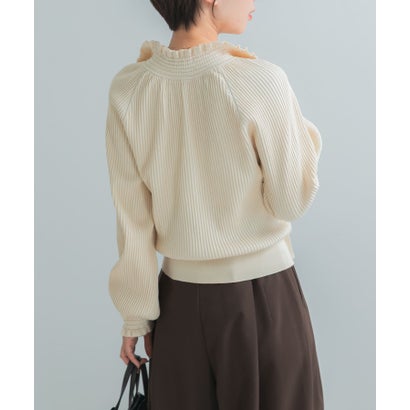 アーバンリサーチ ロッソ URBAN RESEARCH ROSSO MARILYN MOON RAYON NYLON 2WAY BLOUSE KNIT （アイボリー）｜詳細画像