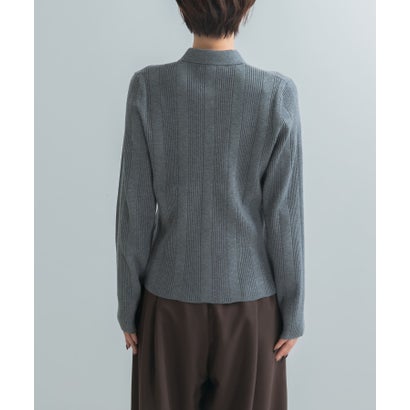 アーバンリサーチ ロッソ URBAN RESEARCH ROSSO TORRAZZO DONNA POLO KNIT （グレー）｜詳細画像