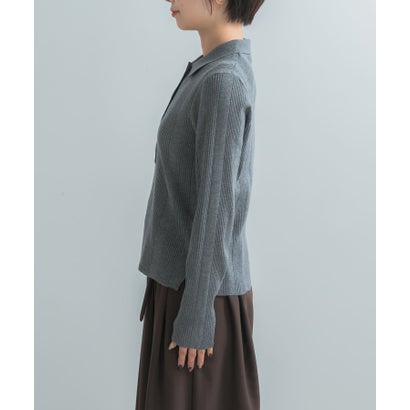 アーバンリサーチ ロッソ URBAN RESEARCH ROSSO TORRAZZO DONNA POLO KNIT （ブラック）｜詳細画像