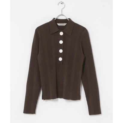 アーバンリサーチ ロッソ URBAN RESEARCH ROSSO TORRAZZO DONNA POLO KNIT （ライトブルー）｜詳細画像