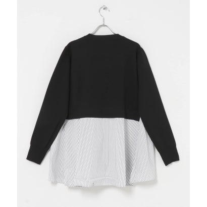 アーバンリサーチ ロッソ URBAN RESEARCH ROSSO TORRAZZO DONNA KNIT DOCKING BLOUSE （グレー）｜詳細画像