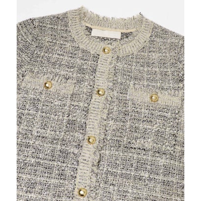 MARILYN MOON BOUCLE TWEED KNIT JACKET （アイボリー）｜詳細画像