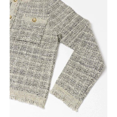 MARILYN MOON BOUCLE TWEED KNIT JACKET （アイボリー）｜詳細画像