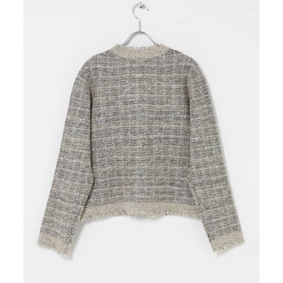 MARILYN MOON BOUCLE TWEED KNIT JACKET （アイボリー）｜詳細画像