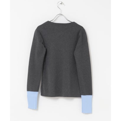 アーバンリサーチ ロッソ URBAN RESEARCH ROSSO ELENDEEK ASYMMETRY NECK KNIT （グレー）｜詳細画像