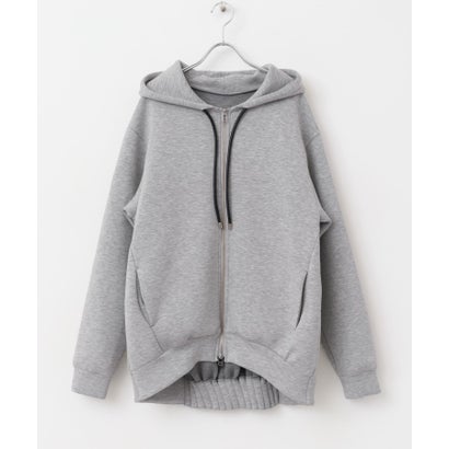 アーバンリサーチ ロッソ URBAN RESEARCH ROSSO ELENDEEK TUCK HEM ZIP HOODIE （ブラック）｜詳細画像