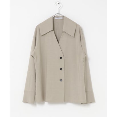 アーバンリサーチ ロッソ URBAN RESEARCH ROSSO ELENDEEK BIG COLLAR SHIRTS JACKET （グレー）｜詳細画像
