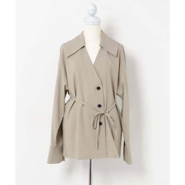 ELENDEEK BIG COLLAR SHIRTS JACKET （ベージュ）