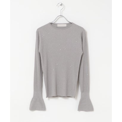 アーバンリサーチ ロッソ URBAN RESEARCH ROSSO MARILYN MOON LAME SPANGLE RIB KNIT TOP （グレー系その他）｜詳細画像