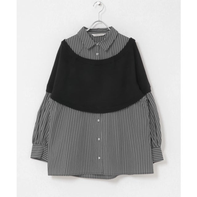 TORRAZZO DONNA BOLERO LAYERED KNIT TOP （ブラック）