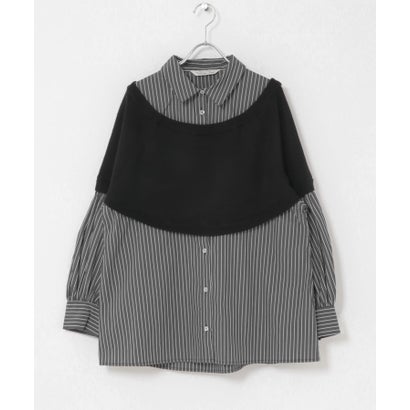 アーバンリサーチ ロッソ URBAN RESEARCH ROSSO TORRAZZO DONNA BOLERO LAYERED KNIT TOP （グレー）｜詳細画像
