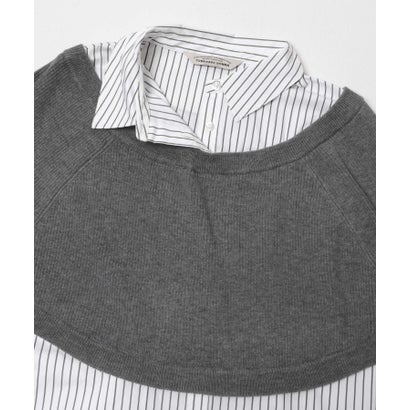 アーバンリサーチ ロッソ URBAN RESEARCH ROSSO TORRAZZO DONNA BOLERO LAYERED KNIT TOP （グレー）｜詳細画像
