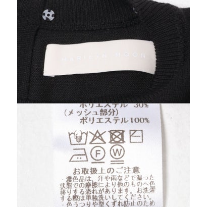 MARILYN MOON 14G WOOL 2WAY SLEEVE ONE-PIECE （ブラック）｜詳細画像