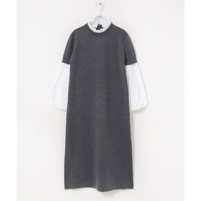 MARILYN MOON 14G WOOL 2WAY SLEEVE ONE-PIECE （ブラック）｜詳細画像