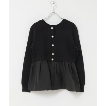 アーバンリサーチ ロッソ URBAN RESEARCH ROSSO TORRAZZO DONNA PEARL BUTTON PEPLUM KNIT TOP （グレー）｜詳細画像