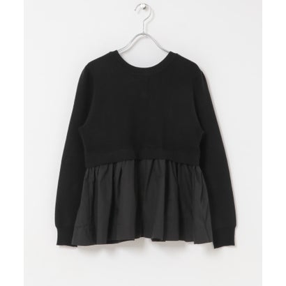 アーバンリサーチ ロッソ URBAN RESEARCH ROSSO TORRAZZO DONNA PEARL BUTTON PEPLUM KNIT TOP （グレー）｜詳細画像