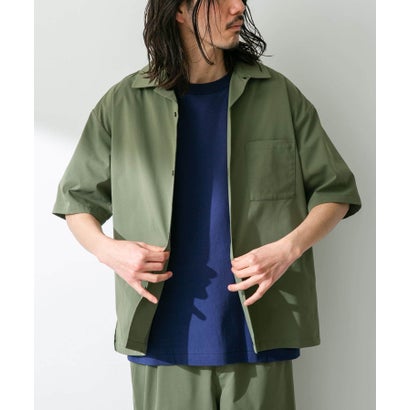 アーバンリサーチ サニーレーベル URBAN RESEARCH Sonny Label 『吸水速乾/接触冷感/イージーケア』マルチ機能オープンカラーショートスリーブシャツ （ベージュ）｜詳細画像