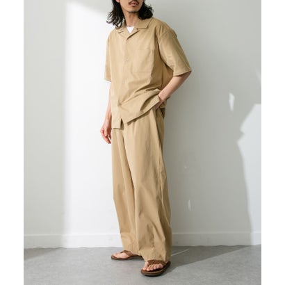 アーバンリサーチ サニーレーベル URBAN RESEARCH Sonny Label 『吸水速乾/接触冷感/イージーケア』マルチ機能オープンカラーショートスリーブシャツ （ベージュ）｜詳細画像