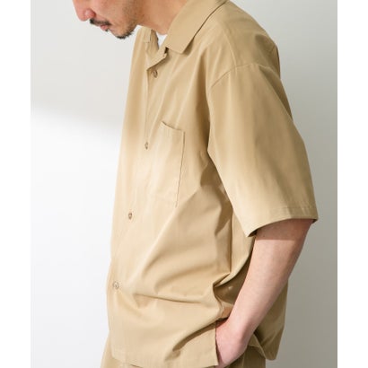 アーバンリサーチ サニーレーベル URBAN RESEARCH Sonny Label 『吸水速乾/接触冷感/イージーケア』マルチ機能オープンカラーショートスリーブシャツ （ベージュ）｜詳細画像