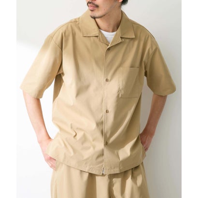 アーバンリサーチ サニーレーベル URBAN RESEARCH Sonny Label 『吸水速乾/接触冷感/イージーケア』マルチ機能オープンカラーショートスリーブシャツ （ベージュ）｜詳細画像