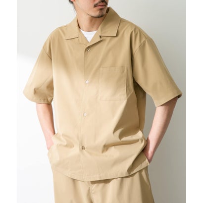 アーバンリサーチ サニーレーベル URBAN RESEARCH Sonny Label 『吸水速乾/接触冷感/イージーケア』マルチ機能オープンカラーショートスリーブシャツ （ベージュ）｜詳細画像