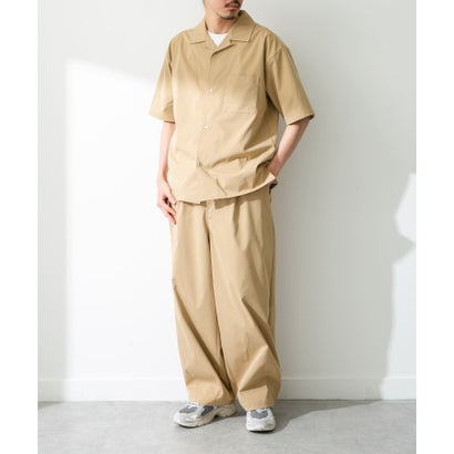 アーバンリサーチ サニーレーベル URBAN RESEARCH Sonny Label 『吸水速乾/接触冷感/イージーケア』マルチ機能オープンカラーショートスリーブシャツ （ベージュ）｜詳細画像