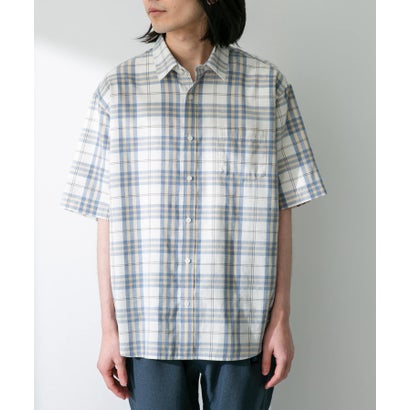 アーバンリサーチ サニーレーベル URBAN RESEARCH Sonny Label 『吸水速乾/接触冷感/イージーケア』マルチ機能リサイクルファブリックショートスリーブシャツ （チェック）｜詳細画像