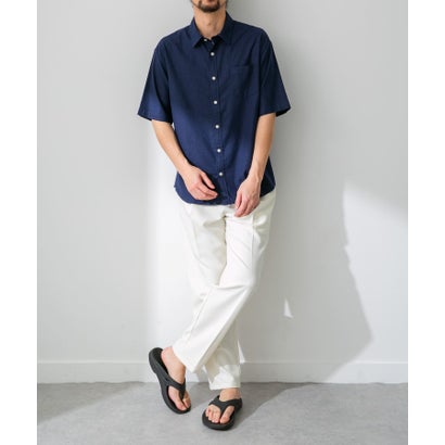 アーバンリサーチ サニーレーベル URBAN RESEARCH Sonny Label 『吸水速乾/接触冷感/イージーケア』マルチ機能リサイクルファブリックショートスリーブシャツ （ストライプ）｜詳細画像