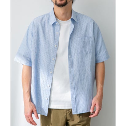アーバンリサーチ サニーレーベル URBAN RESEARCH Sonny Label 『吸水速乾/接触冷感/イージーケア』マルチ機能リサイクルファブリックショートスリーブシャツ （ストライプ）｜詳細画像