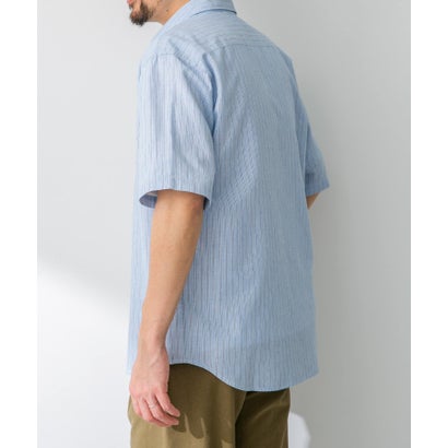 アーバンリサーチ サニーレーベル URBAN RESEARCH Sonny Label 『吸水速乾/接触冷感/イージーケア』マルチ機能リサイクルファブリックショートスリーブシャツ （ストライプ）｜詳細画像