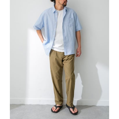 アーバンリサーチ サニーレーベル URBAN RESEARCH Sonny Label 『吸水速乾/接触冷感/イージーケア』マルチ機能リサイクルファブリックショートスリーブシャツ （ストライプ）｜詳細画像