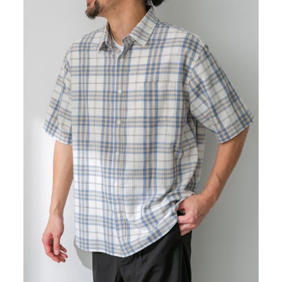 アーバンリサーチ サニーレーベル URBAN RESEARCH Sonny Label 『吸水速乾/接触冷感/イージーケア』マルチ機能リサイクルファブリックショートスリーブシャツ （ストライプ）｜詳細画像