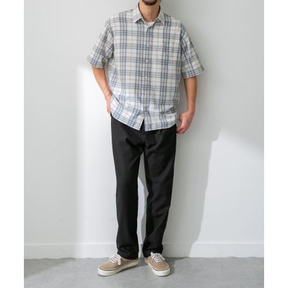 アーバンリサーチ サニーレーベル URBAN RESEARCH Sonny Label 『吸水速乾/接触冷感/イージーケア』マルチ機能リサイクルファブリックショートスリーブシャツ （ストライプ）｜詳細画像