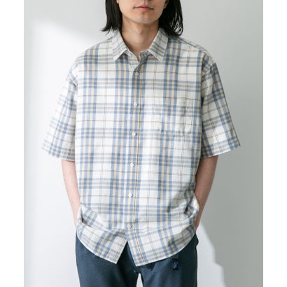 アーバンリサーチ サニーレーベル URBAN RESEARCH Sonny Label 『吸水速乾/接触冷感/イージーケア』マルチ機能リサイクルファブリックショートスリーブシャツ （ストライプ）｜詳細画像