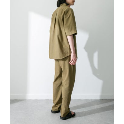 アーバンリサーチ サニーレーベル URBAN RESEARCH Sonny Label 『吸水速乾/接触冷感/イージーケア』マルチ機能リサイクルファブリックオープンカラーシャツ （カーキ）｜詳細画像