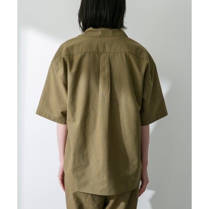 アーバンリサーチ サニーレーベル URBAN RESEARCH Sonny Label 『吸水速乾/接触冷感/イージーケア』マルチ機能リサイクルファブリックオープンカラーシャツ （カーキ）｜詳細画像