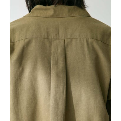 アーバンリサーチ サニーレーベル URBAN RESEARCH Sonny Label 『吸水速乾/接触冷感/イージーケア』マルチ機能リサイクルファブリックオープンカラーシャツ （カーキ）｜詳細画像