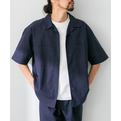 アーバンリサーチ サニーレーベル URBAN RESEARCH Sonny Label 『吸水速乾/接触冷感/イージーケア』マルチ機能リサイクルファブリックオープンカラーシャツ （カーキ）｜詳細画像