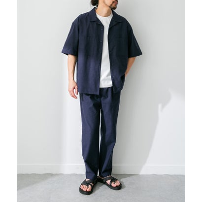 アーバンリサーチ サニーレーベル URBAN RESEARCH Sonny Label 『吸水速乾/接触冷感/イージーケア』マルチ機能リサイクルファブリックオープンカラーシャツ （カーキ）｜詳細画像