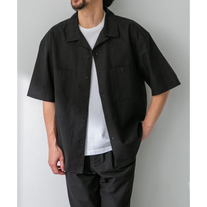 アーバンリサーチ サニーレーベル URBAN RESEARCH Sonny Label 『吸水速乾/接触冷感/イージーケア』マルチ機能リサイクルファブリックオープンカラーシャツ （カーキ）｜詳細画像