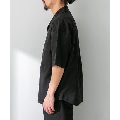 アーバンリサーチ サニーレーベル URBAN RESEARCH Sonny Label 『吸水速乾/接触冷感/イージーケア』マルチ機能リサイクルファブリックオープンカラーシャツ （カーキ）｜詳細画像