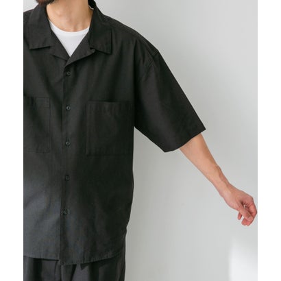アーバンリサーチ サニーレーベル URBAN RESEARCH Sonny Label 『吸水速乾/接触冷感/イージーケア』マルチ機能リサイクルファブリックオープンカラーシャツ （カーキ）｜詳細画像