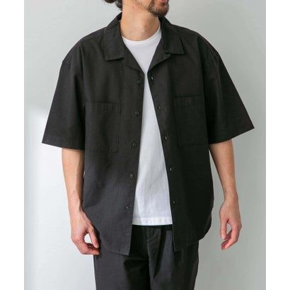 アーバンリサーチ サニーレーベル URBAN RESEARCH Sonny Label 『吸水速乾/接触冷感/イージーケア』マルチ機能リサイクルファブリックオープンカラーシャツ （カーキ）｜詳細画像