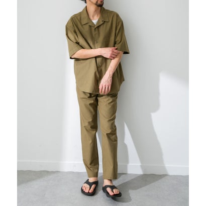 アーバンリサーチ サニーレーベル URBAN RESEARCH Sonny Label 『吸水速乾/接触冷感/イージーケア』マルチ機能リサイクルファブリックオープンカラーシャツ （カーキ）｜詳細画像