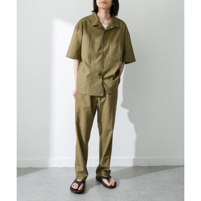 アーバンリサーチ サニーレーベル URBAN RESEARCH Sonny Label 『吸水速乾/接触冷感/イージーケア』マルチ機能リサイクルファブリックオープンカラーシャツ （カーキ）｜詳細画像