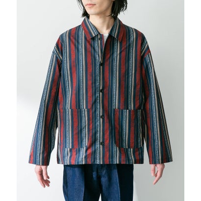 アーバンリサーチ サニーレーベル URBAN RESEARCH Sonny Label エスニックパターンロングスリーブシャツ （ネイビー系）｜詳細画像