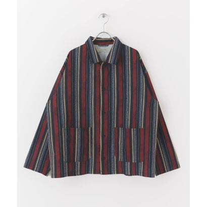 アーバンリサーチ サニーレーベル URBAN RESEARCH Sonny Label エスニックパターンロングスリーブシャツ （ネイビー系）｜詳細画像