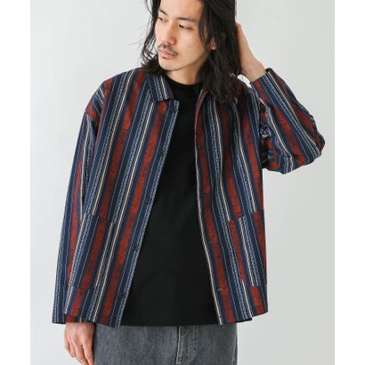 アーバンリサーチ サニーレーベル URBAN RESEARCH Sonny Label エスニックパターンロングスリーブシャツ （ネイビー系）｜詳細画像