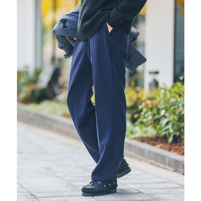起毛ストレートパンツ （ネイビー）